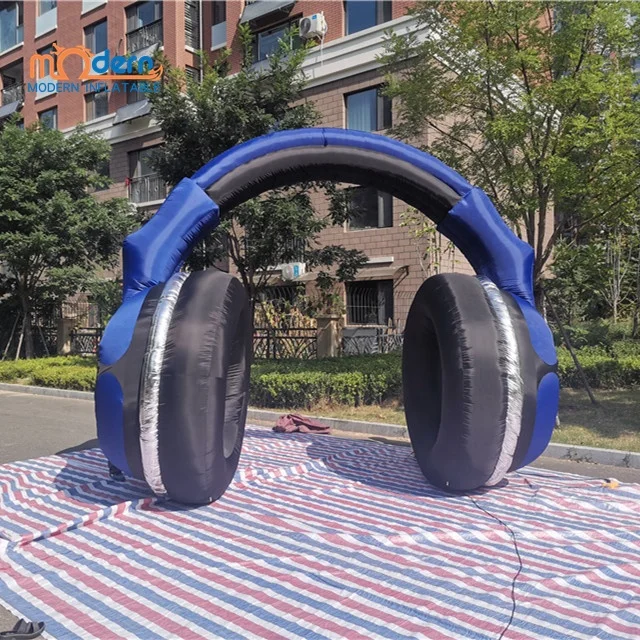 

Hot sale music festival decoration giant inflatable earphone for advertising