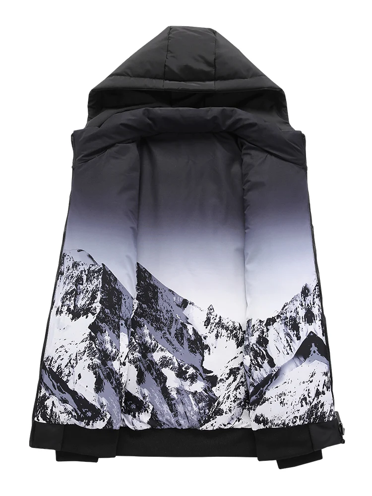 Winter Warm Men Solid Color Casual Parkas New Brand Men's Hood Collar Warm Thick Jacket Male Fashion Thermal Winter Parka Hat