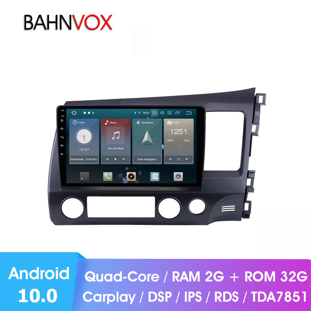 Автомобильный dvd плеер 10 1 дюймов android 0 ОЗУ 2 ГБ gps для honda CIVIC RHD 2006 2011 автомобильное
