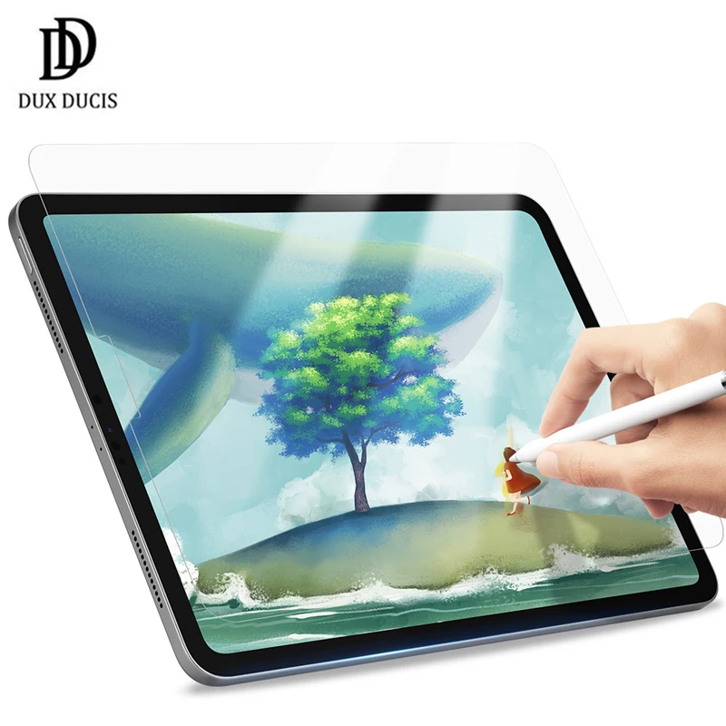 

For iPad Air 4 10.9 10.2 2020 Pro 11 12.9 2018 9.7 10.5 Air 3 Paperfeel Screen Protector PET Anti Glare Painting Film Dux Ducis