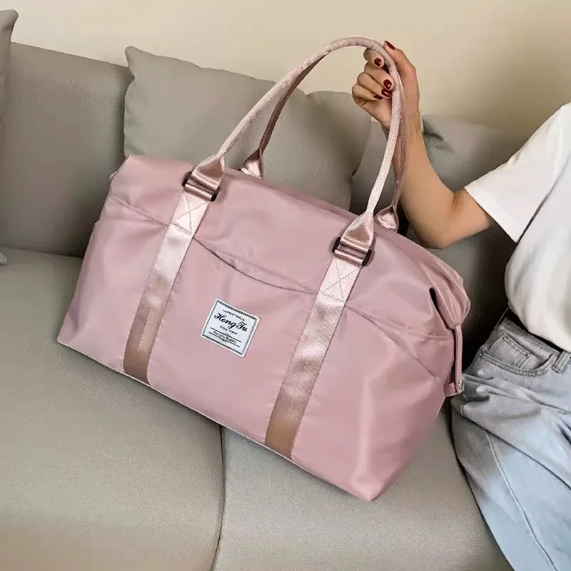 

New Oxford Pink Travel Handbag Carry on Luggage Shoulder Bags Men Duffle Bag Women Travel Tote Large Weekend Bag Overnight Bolsa