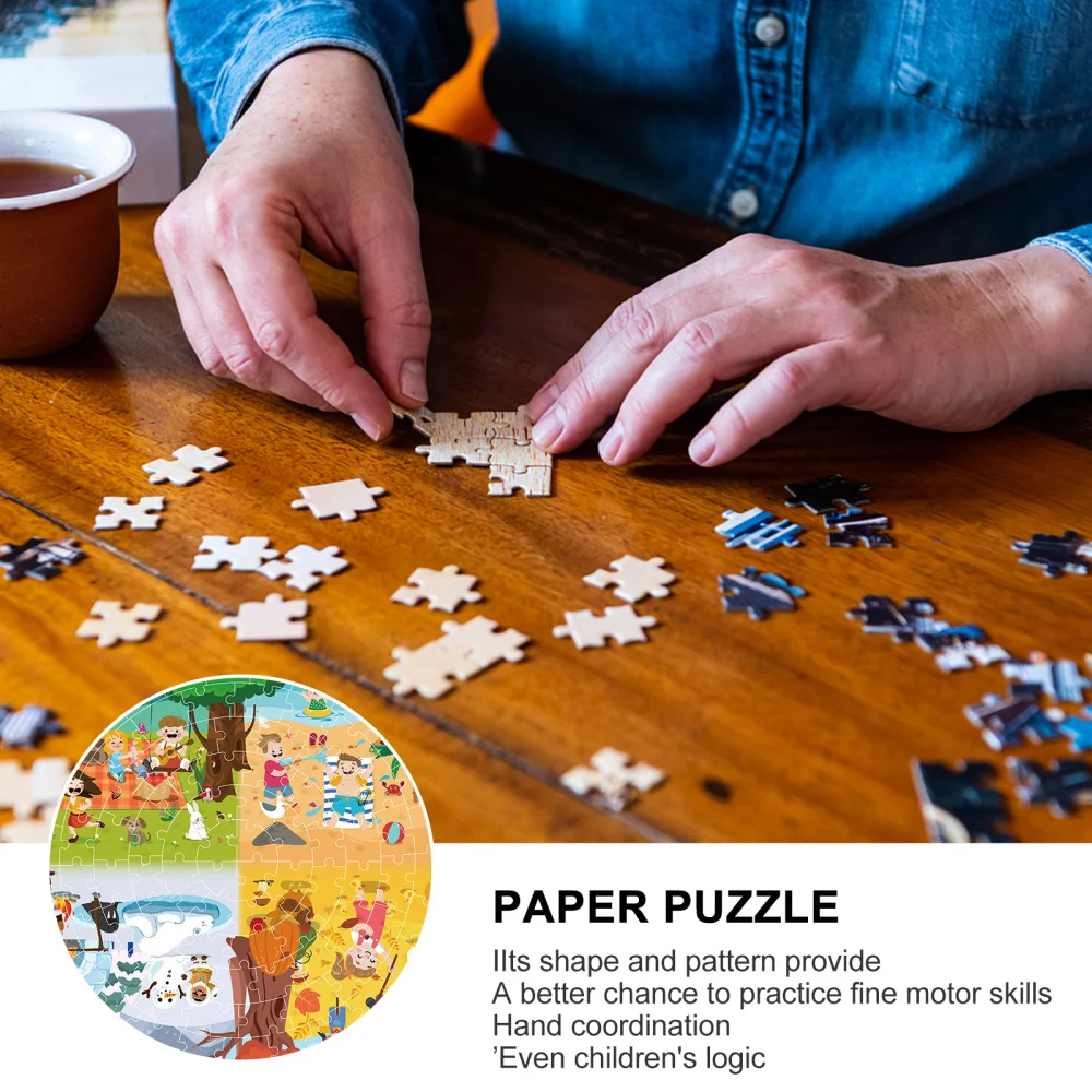 

1 Set Kids Paper Puzzle Practical Jigsaw Puzzle Educational
