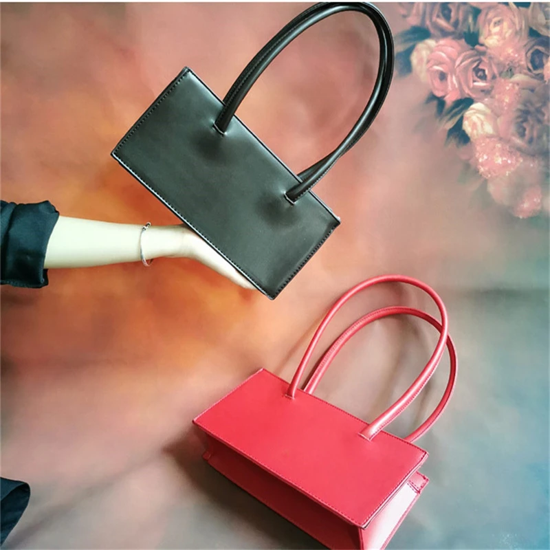 

PU Leather Handbag Small Square Shoulder Bag OL Commuter Underarm Bag Crossbody Messenger Bags For Women 2020 Bolsa de hombro