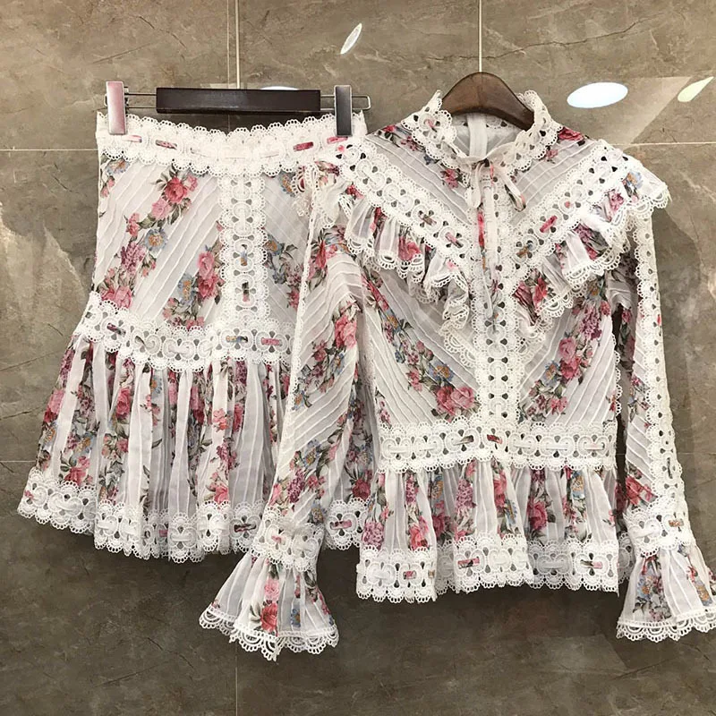 Новинка 2019 года стильные женские комплекты топы с длинными рукавами и оборками