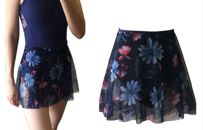 Ballet Dance Skirt Adult 2021 New High Quality Flower Net Leotard Small Apron Dress Elegant Practice Dancing | Тематическая одежда