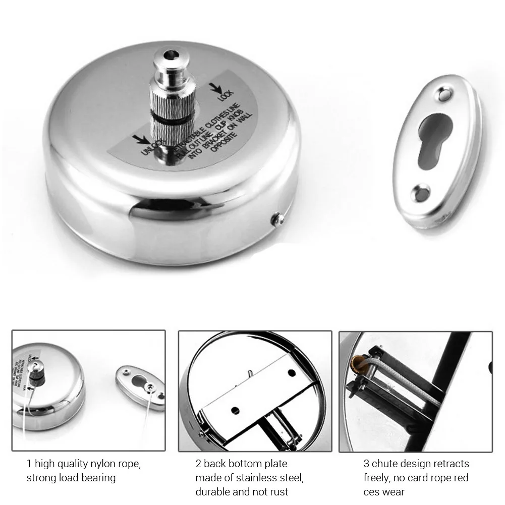 Переносная Выдвижная сушилка для одежды из нержавеющей стали веревка сушки