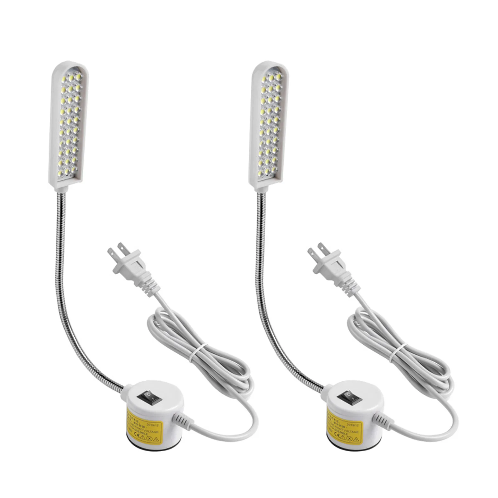 

2pcs/pack Eye Caring Super Bright Workbench Lathe Light Adjustable Angle Professional 30 LEDs Sewing Machine Use Bendable Tube