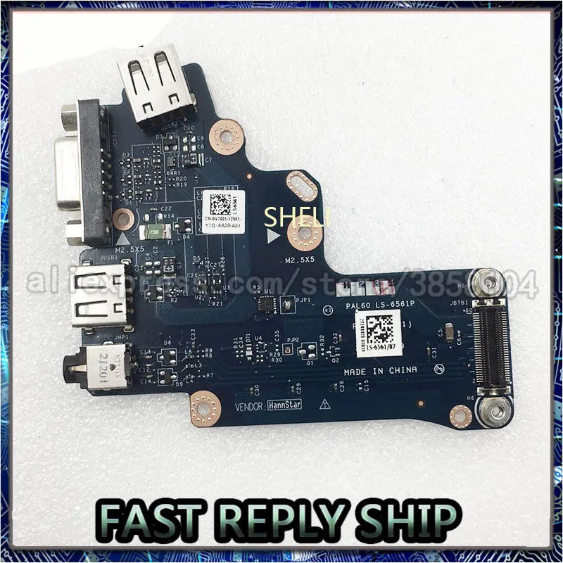 

SHELI FOR DELL NEW USB VGA Audio board Latitude E6520 VGA Audio usb board LS-6561P 0V7001