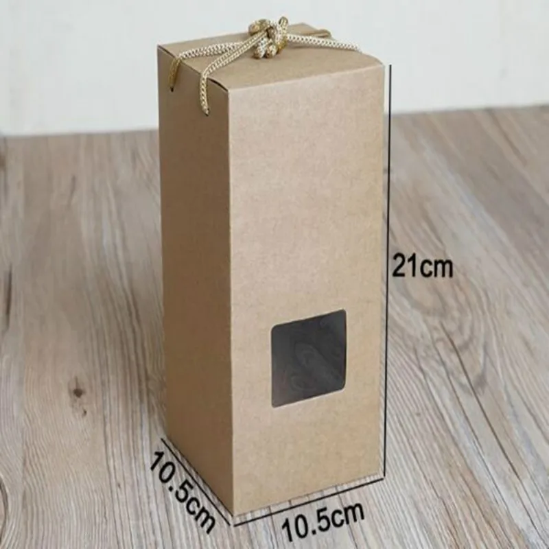 Оптовая продажа Подарочная коробка с окном 2 размера коричневая для торта