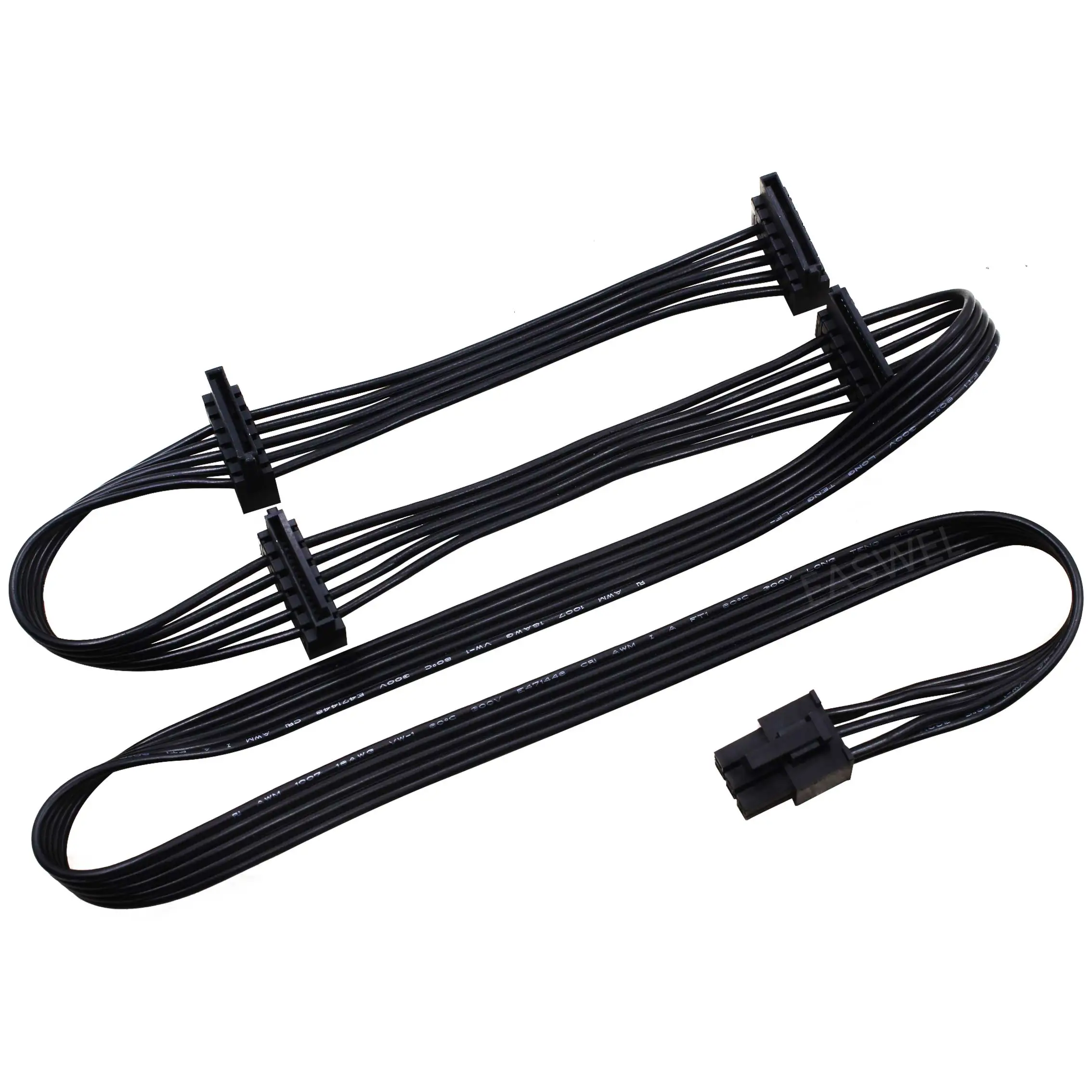 Новый модульный кабель питания 6Pin Male 1 к 4 SATA 15pin для Corsair AX1200 |
