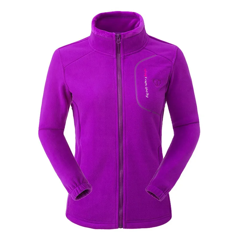 Женское утепленное флисовое пальто на молнии с длинным рукавом и