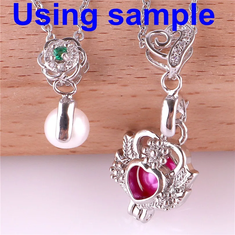 5pcs S925 Sterling Silver Clip Clasp Pinch Bail Pendant Round Rhinestone Connectors Beads Jewelry Findings DIY | Украшения и