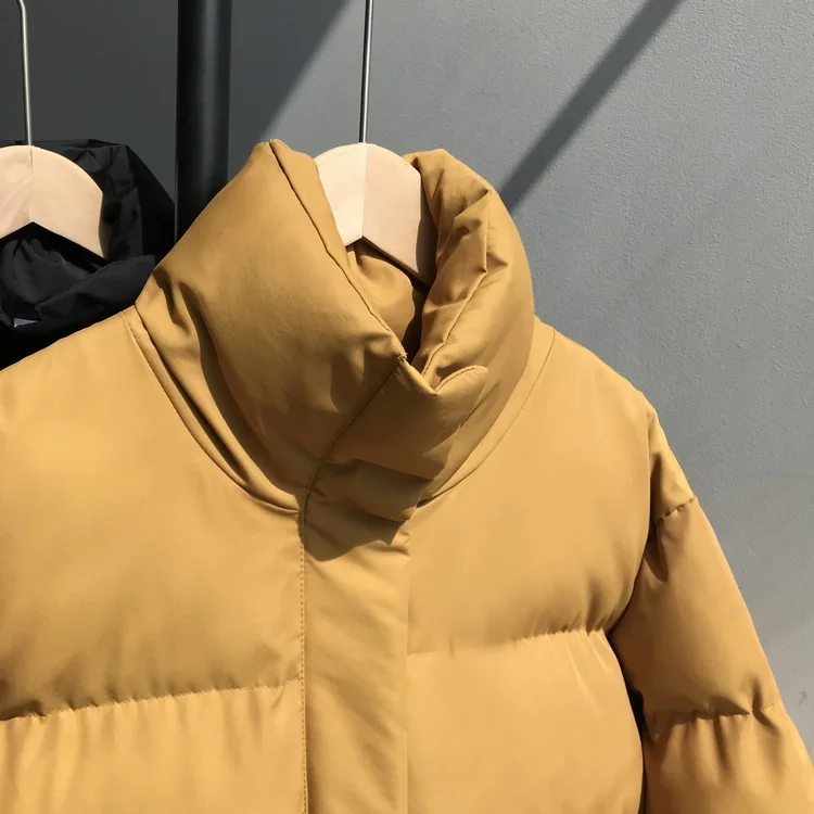 HXJJP, плотные однотонные женские парки с длинным рукавом, новые зимние куртки, женские пуховики