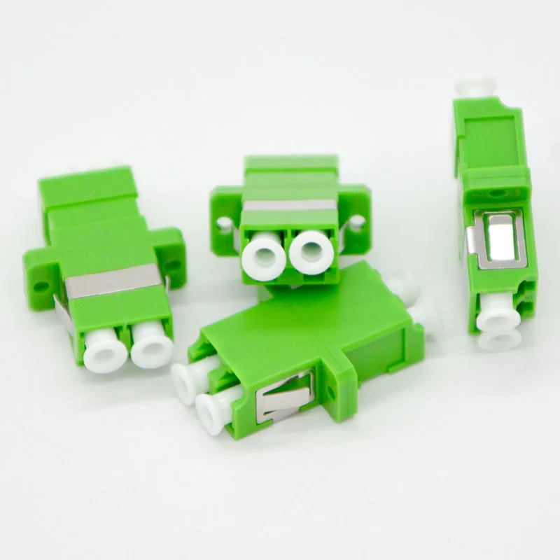 100pcs New Optic Fiber Adapter Connector LC APC Single Mode Fiber Optic Coupler Flange Connector Free Shipping To Brazil