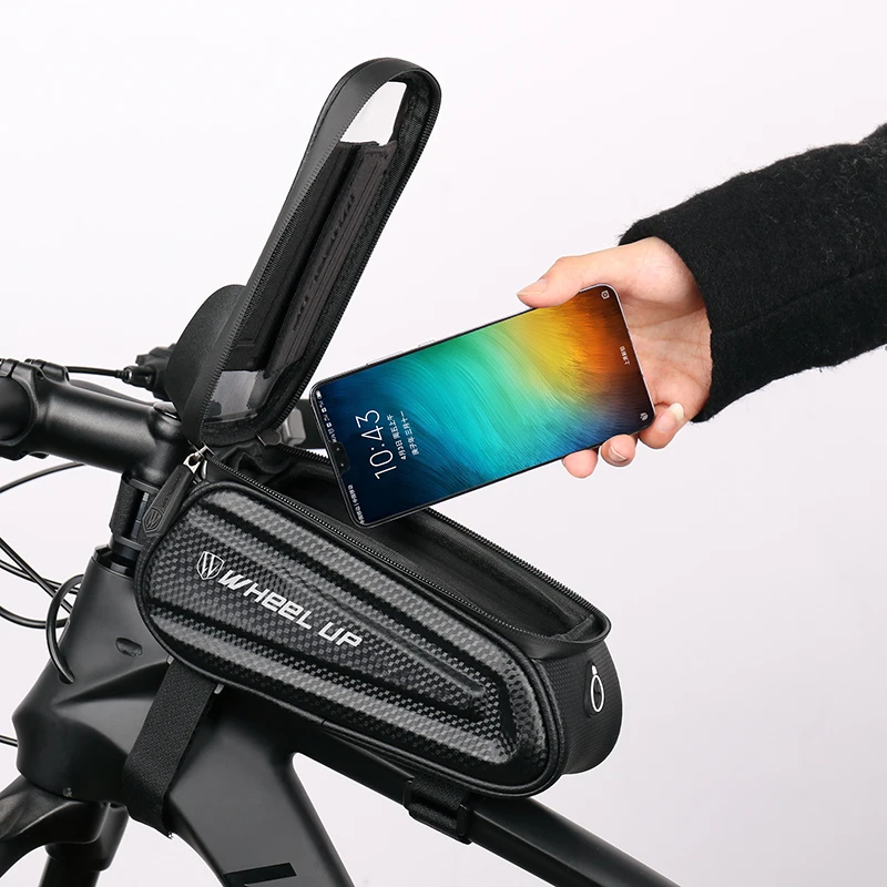 rainprooful bicycle phone holder pouch cycling reflective frame front top touch screen mount mtb bike gps bracket storage bag free global shipping