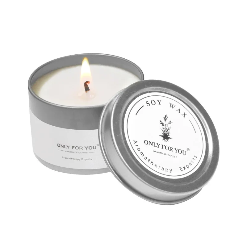 Дорожные банки для свечей черная серебряная жестяная тарелка ароматические