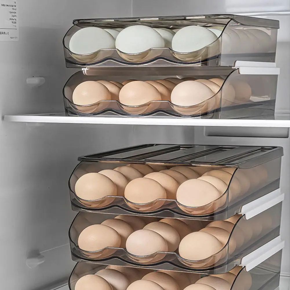 

Коробка для хранения яиц, ящик холодильника, портативная полка для яиц, поднос, держатель, кухонный бытовой Органайзер, контейнер для СВЕЖЕГ...