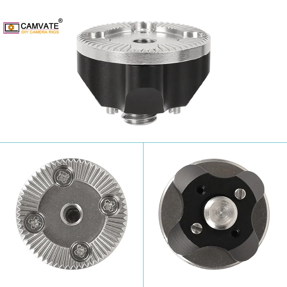 

CAMVATE Standard ARRI Rosette Mount M6 Female Thread With 3/8"-16 Mounting Screw & ARRI Locating Pins For DSLR Camera Cage Rig
