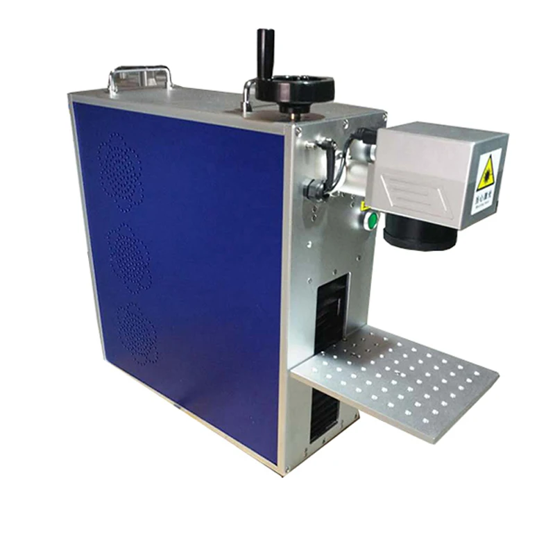 Портативная волоконная лазерная маркировочная машина 30 Вт с вращающимся