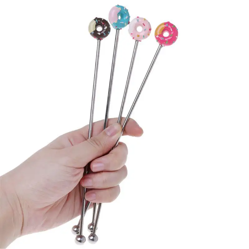 4 шт 20 см нержавеющая сталь креативные Милые Пончики для украшения смешивания