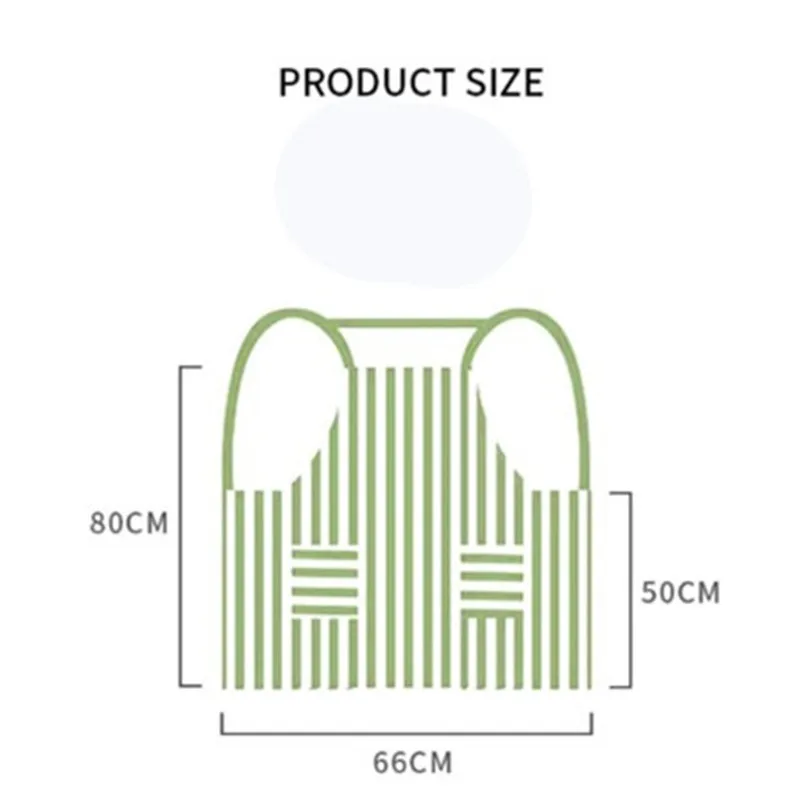 

1PC Apron Stripe Wave Point Print Brief Adult Water And Oil Proof Apron Kitchen Restaurant Cooking Bib Aprons With Pocket