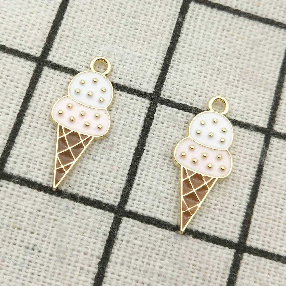 10 шт. эмаль мороженое очаровательные ювелирные аксессуары серьги кулон браслет