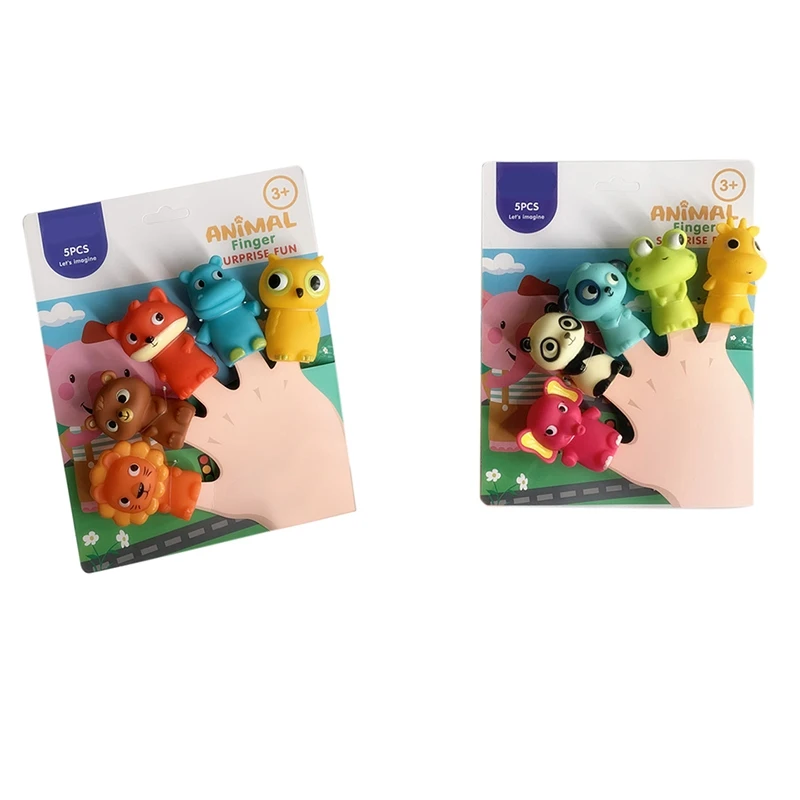 2 набора куклы на палец для детей и младенцев 5 фермерских животных игрушки ванной
