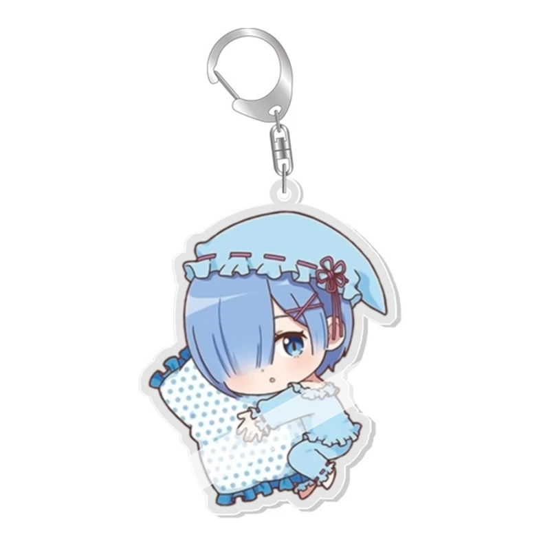 Брелок с японским аниме Re: жизнь в другом мире от нуля брелок Rem Ram Мультяшные