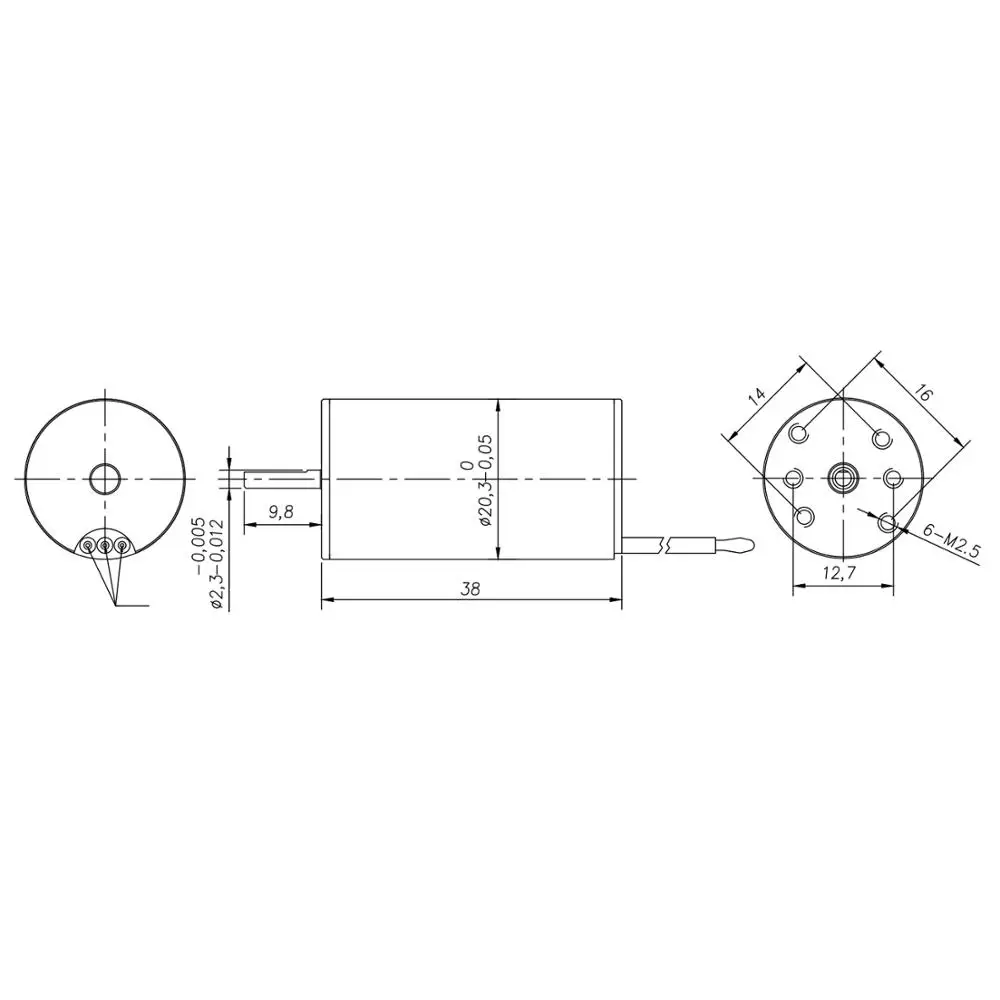 SURPASSHOBBY 2040 4480KV 14T миниатюрный бесщёточный электродвигатель для 1/16 1/18 RC пульт