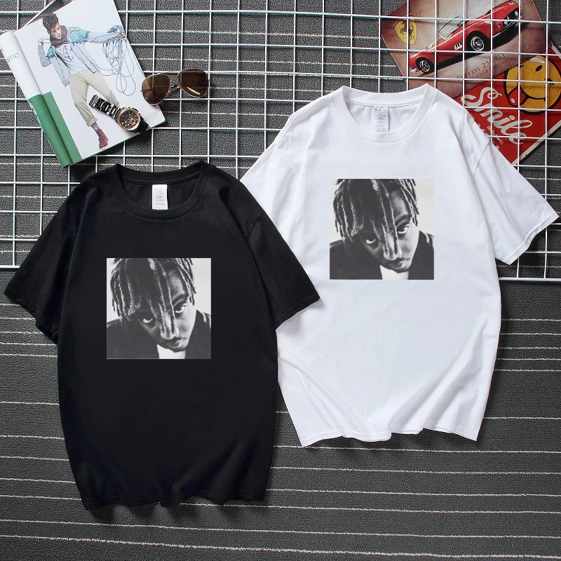 

New Summer Streetwear Camisetas Juice Wrld T-Shirt Hip Hop Rap Lil Uzi Vert Lil Peep Travis Scott Top Quality Cotton Tshirt Men