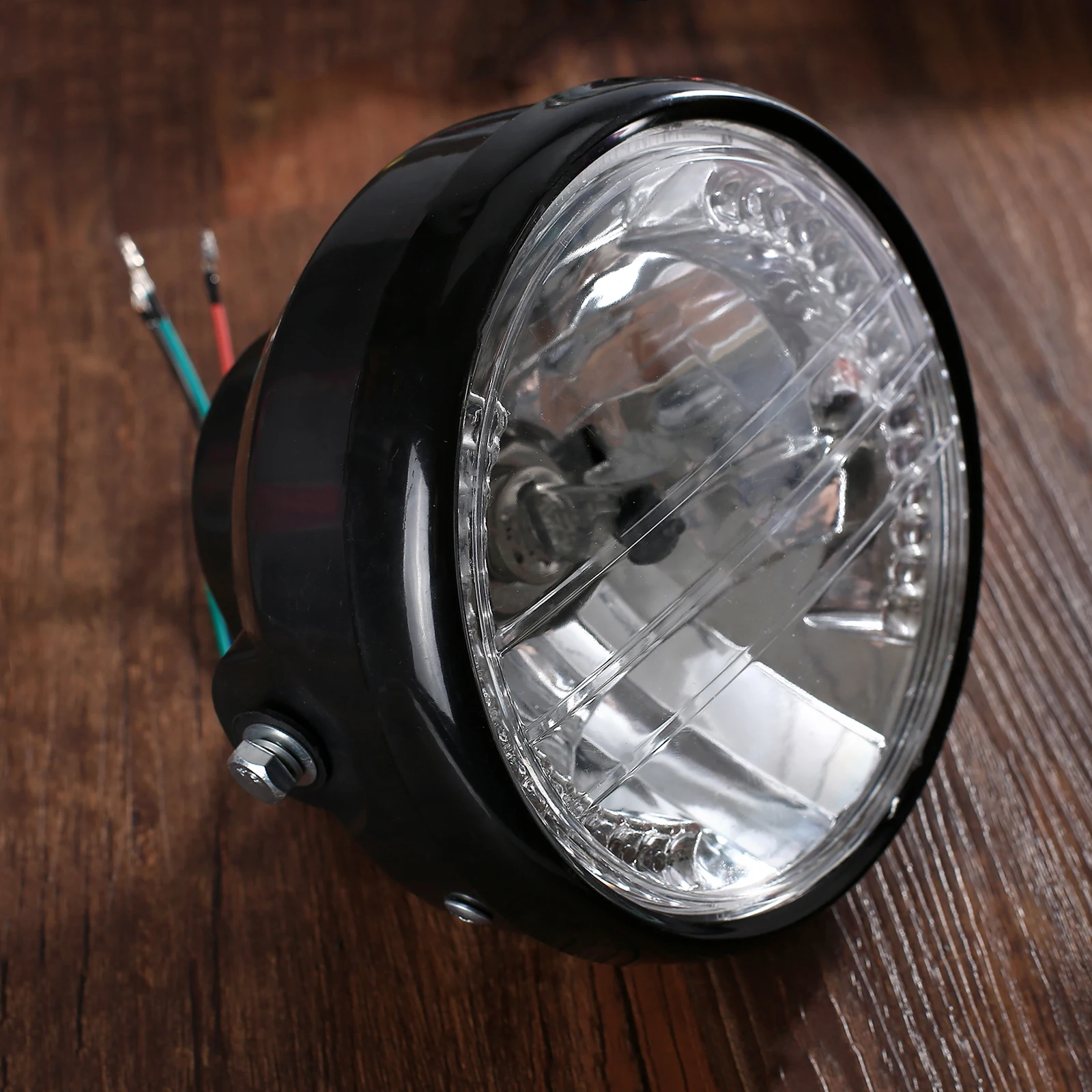 7 дюймов H4 круглая фара для мотоцикла сигнальная лампа поворота 35 Вт 12 В Янтарная