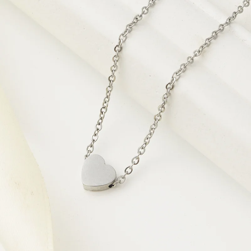 Ожерелье-цепочка из нержавеющей стали в форме сердца для женщин и мужчин 3*8 мм