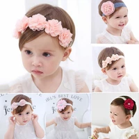 2019 korean baby girls hairbands newborn fabric flowers for headbands diy jewelry photographed photos children hair accessories