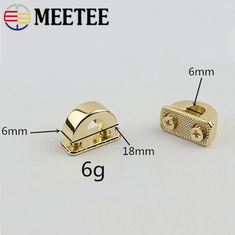 Металлические D-образные кольца Meetee 5/10 шт. 6 мм застежки с перемычкой арки для