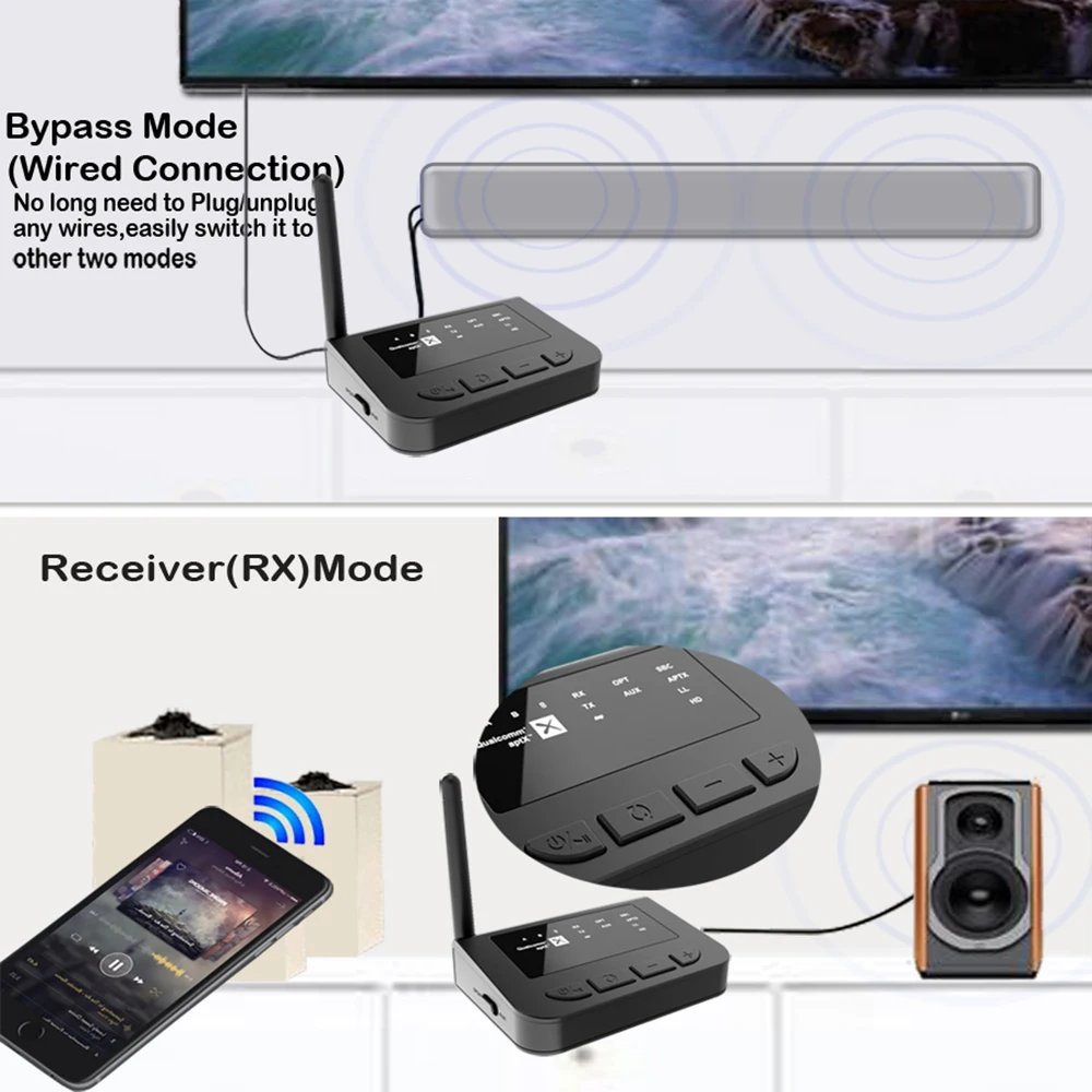 CSR8675 80m Bluetooth 5 0 аудио приемник передатчик обход Aptx HD LL Spdif RCA 3 мм AUX TV PC