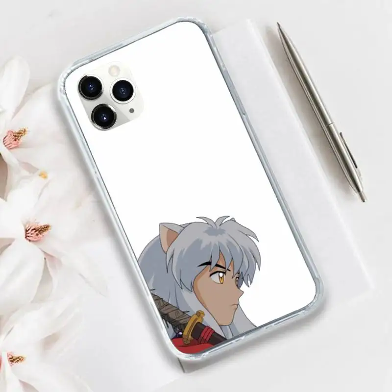 

Sesshomaru Higurashi Kagome Phone Case Transparent for iPhone 11 12 mini pro XS MAX 8 7 6 6S Plus X 5S SE 2020 XR
