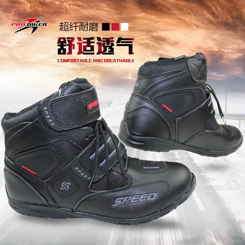 Motorcycle leather boots, light riding boots, Motocross boots, motorcycle boots, racing motorcycle boots