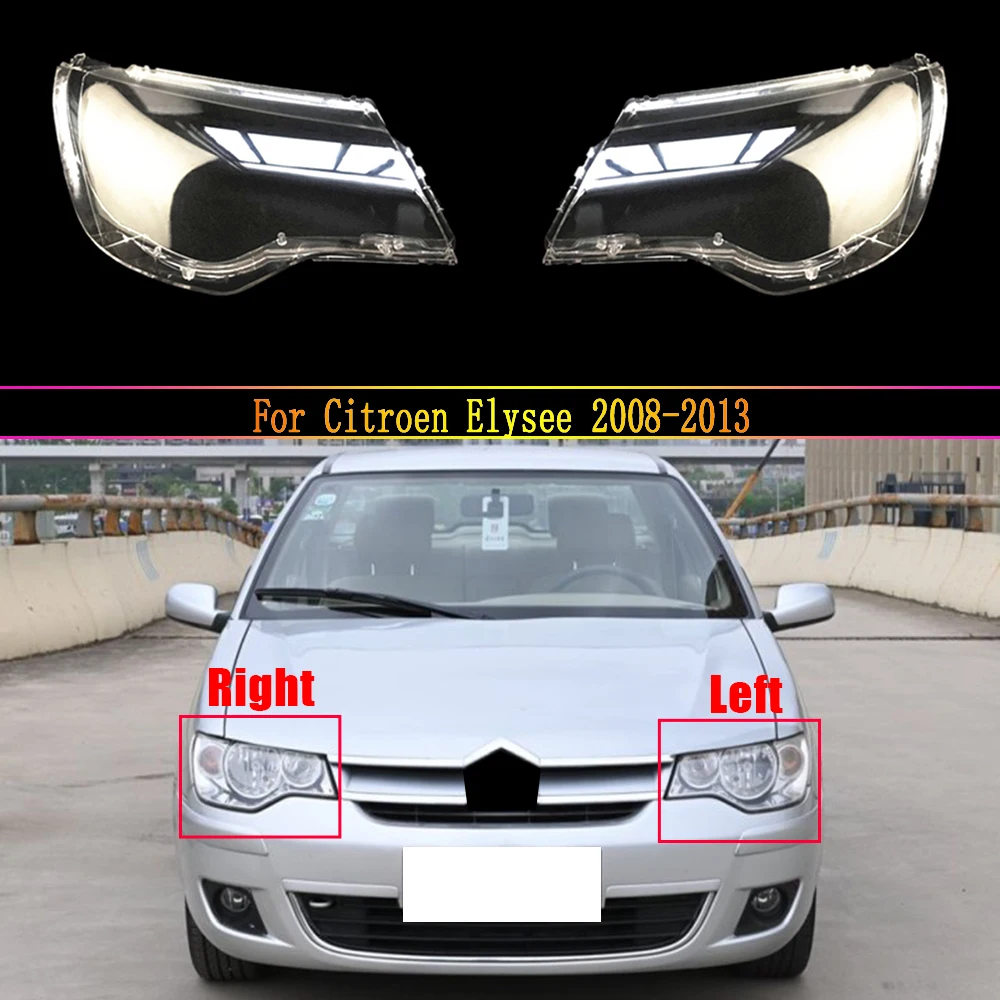 Headlamp Lens For Citroen Elysee 2008 ~ 2013 Headlight Cover Replacement Front Car Light Auto Shell