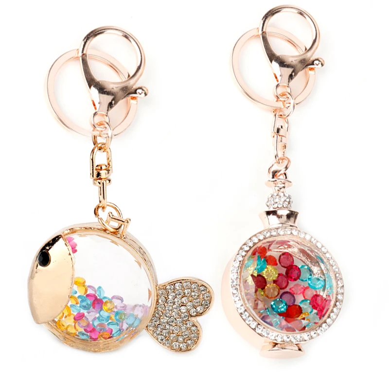 Креативный флакон духов с брелоком стразы брелок из сплава аксессуары подвеска