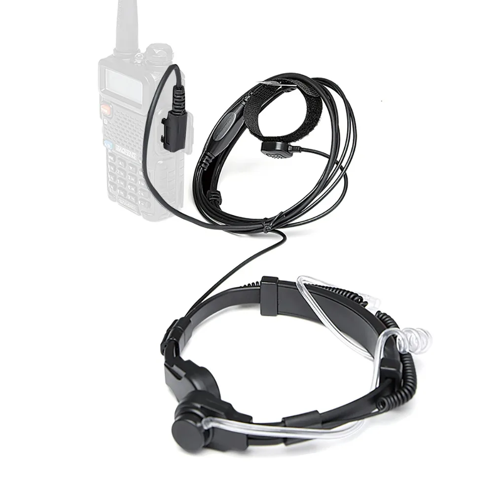 ABBREE Выдвижная горловой микрофон PTT наушники гарнитура для Kenwood радио Baofeng BF-888s UV-5R UV-82 UV-5RE uv5r 2 way Радио иди и болтай Walkie Talkie
