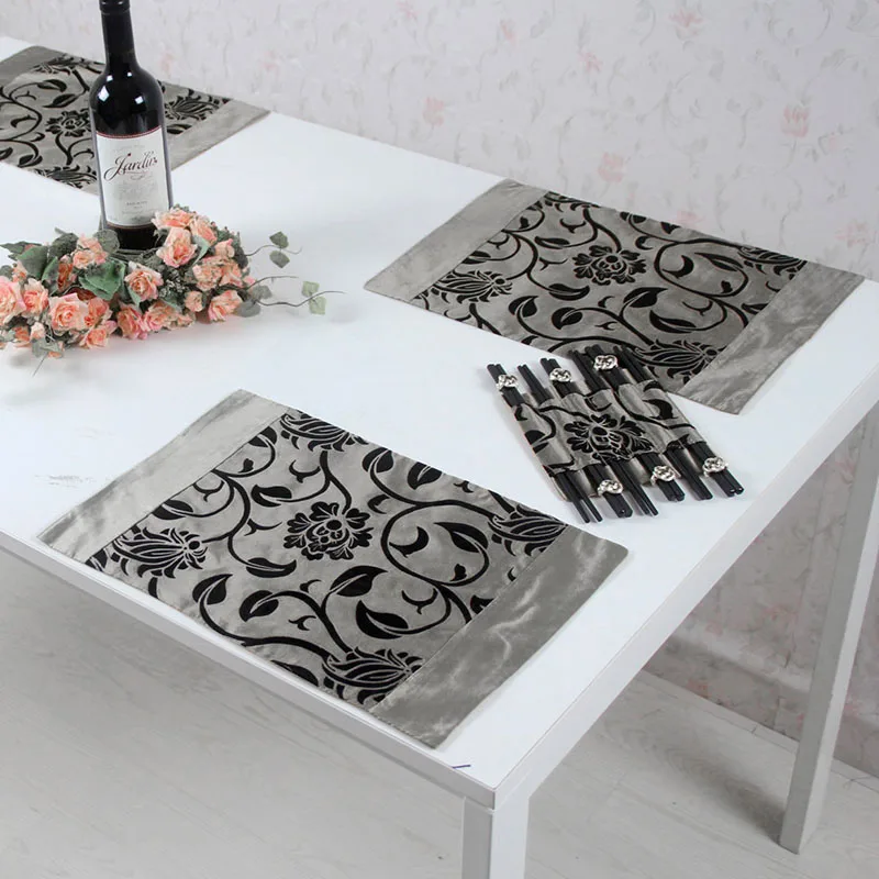 

Simple Table Runner Cloth Floral Printed Taffeta Retro Decorative Wedding Bed Table Linen Decoration SCVD889