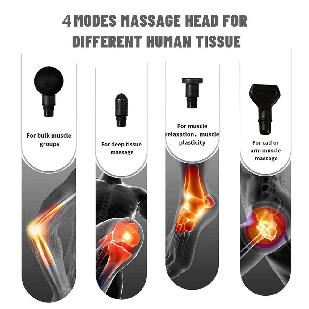 

LCD Display Massage Gun Deep Muscle Massager Muscle Pain Body Neck Massage Exercising Relaxation Slimming Shaping Pain Relief
