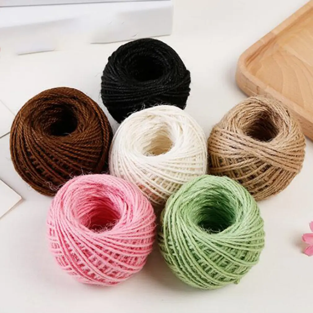 40 м Натуральный Холщовый шнур искусственная пеньковая веревка вечерние шнуры
