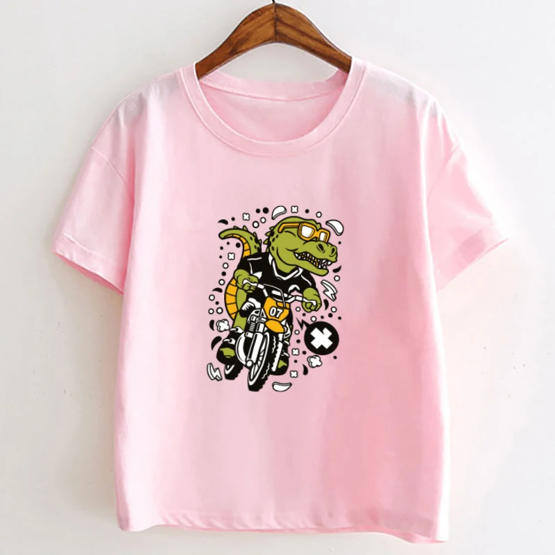 

Summer Children's Clothing Boys T-Shirt Cotton Dinosaur Short Sleeved Children's Clothing Girls Casual Cute T-Shirt