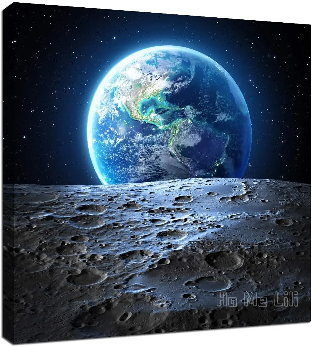 

Картина Earthrise из Луны в космосе, Декор для дома и офиса, Вселенная, современные картины для украшения гостиной, спальни