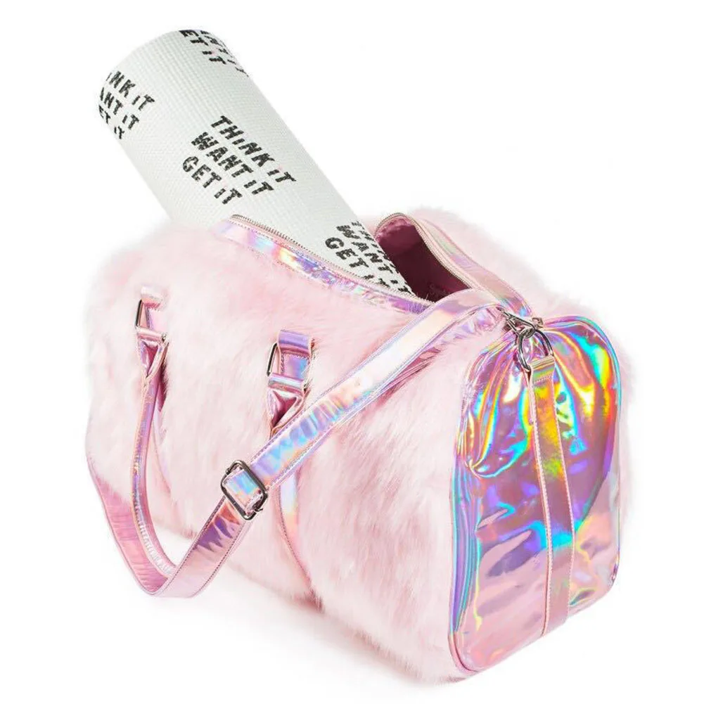 

2021 INS Hot Fashion Cool Stylish The Large Capacity Gothic Style Sweet Plush Pink Tote BAG Women Shoulder Bags
