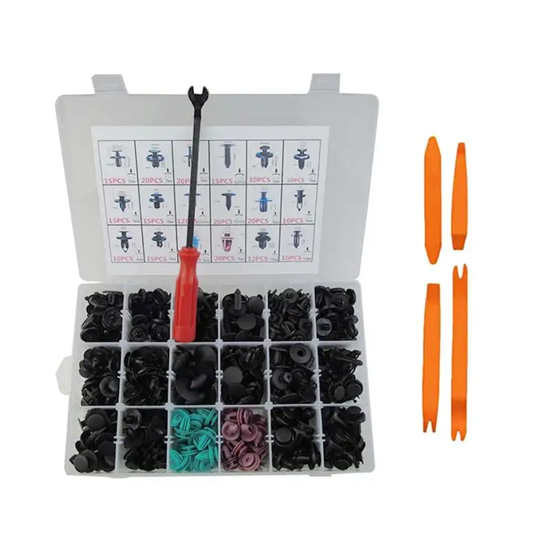 304 шт. нажимные шпильки пластиковые заклепки инструмент автомобильный толчок