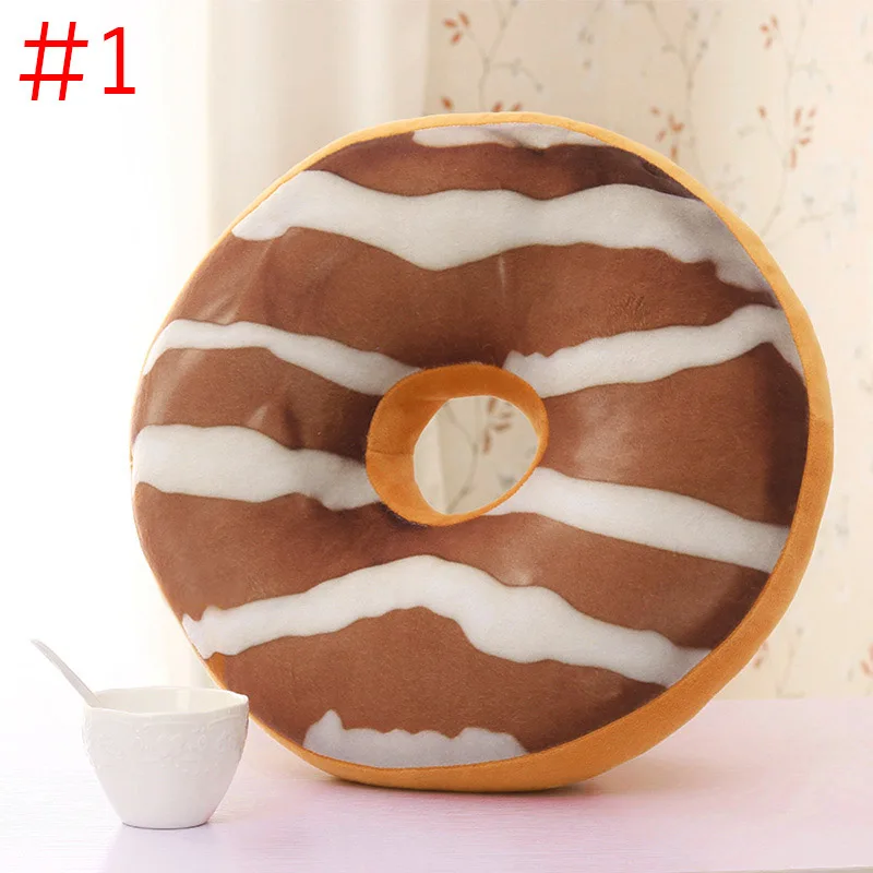 Cute Donuts Pillow Chocolate Plush Macaron Food Cushion Nice Bottom Nap Doughnut Coussin AC889 | Дом и сад