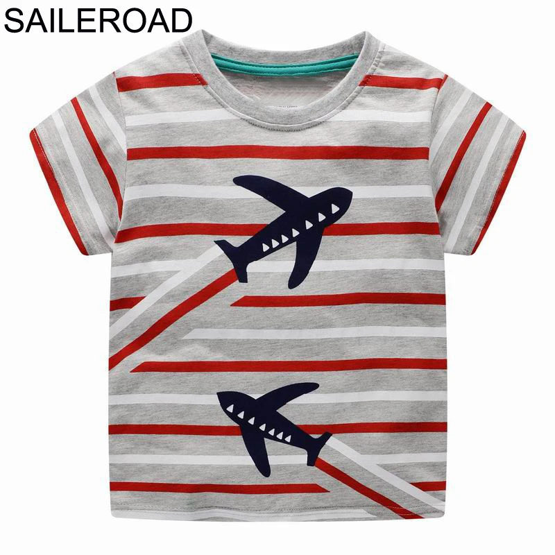 SAILEROAD Самолет Одежда для мальчиков 6 лет Дети Лето 2020 Футболки Маленькие девочки с