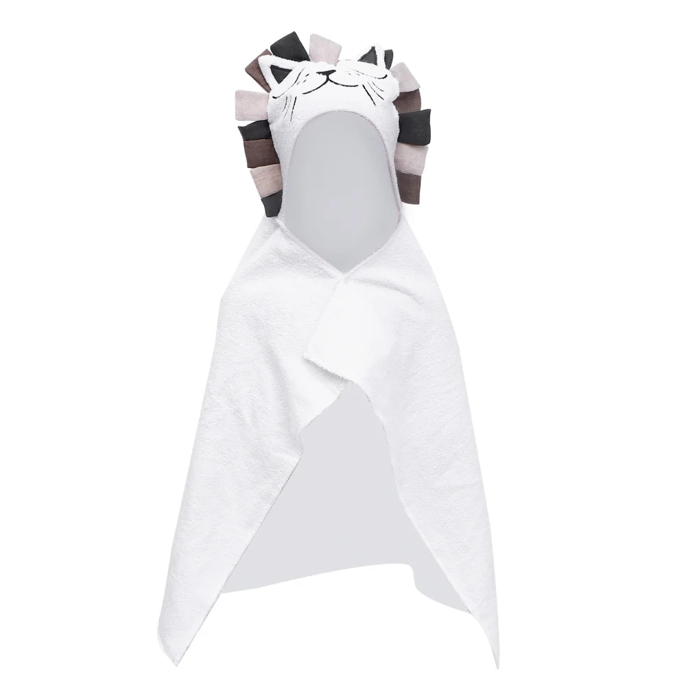 

Unisex Cartoon Absorbent Hooded Bath Towel Shower Bathrobe for Baby Kids Toddler